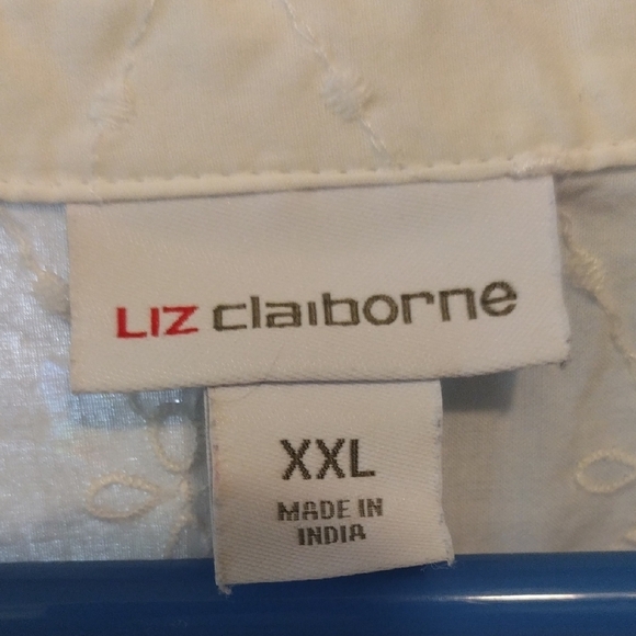 Liz Claiborne White Eyelet Top - Picture 5 of 12